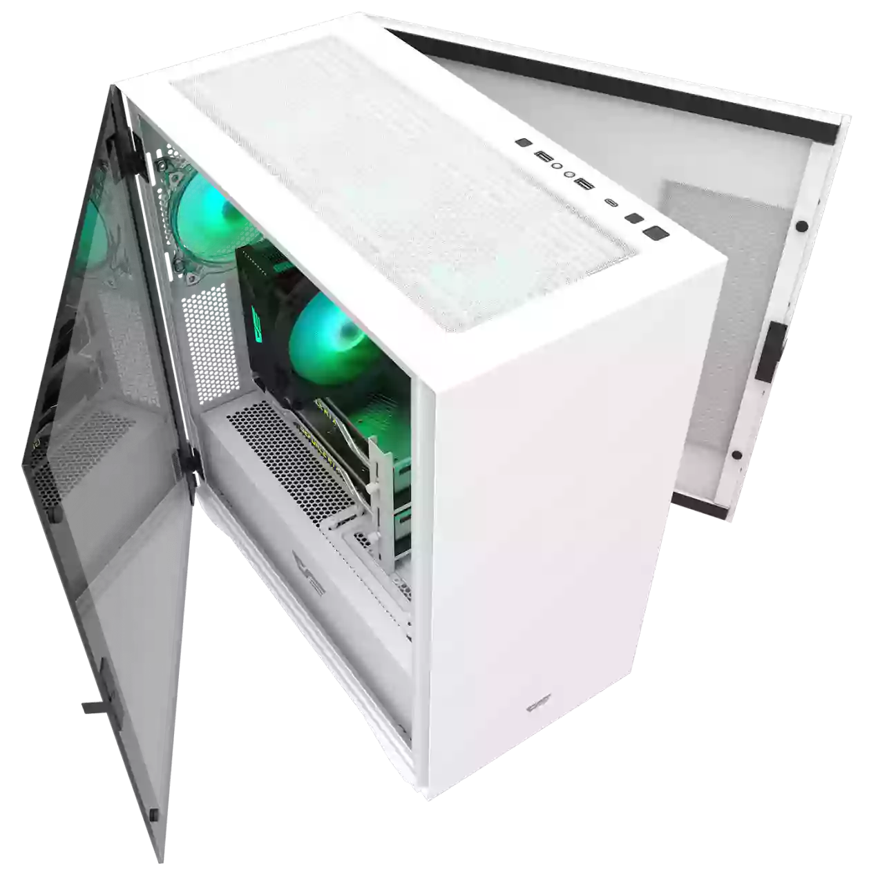 E_ATX Gaming Tower Computer Casing with Type C USB and 3 rgb fans [DARKFLASH DLX22]